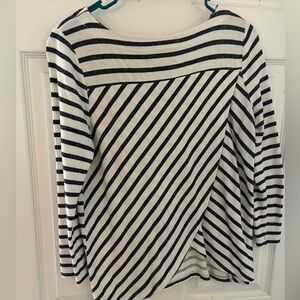 Loft sweater navy and white